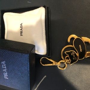 Black cat bag charm/key ring